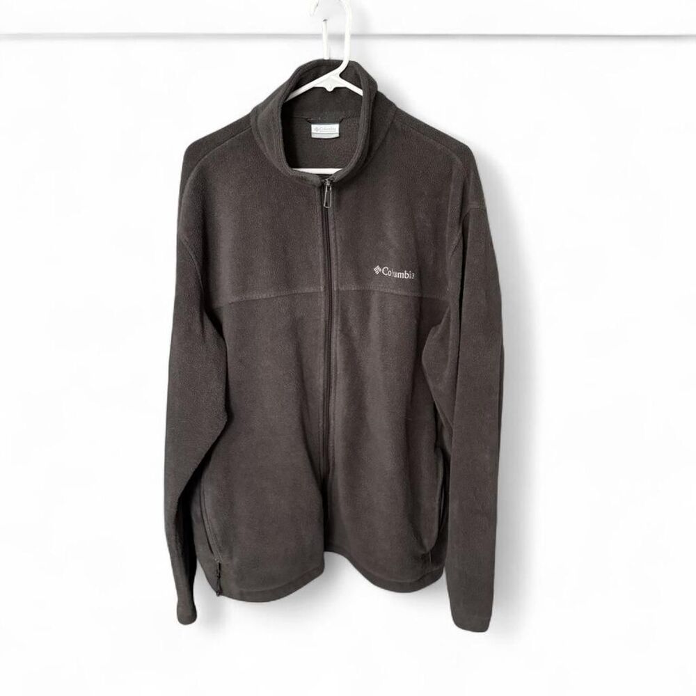 Columbia Dark Gray Fleece Full Zip Jacket XXL